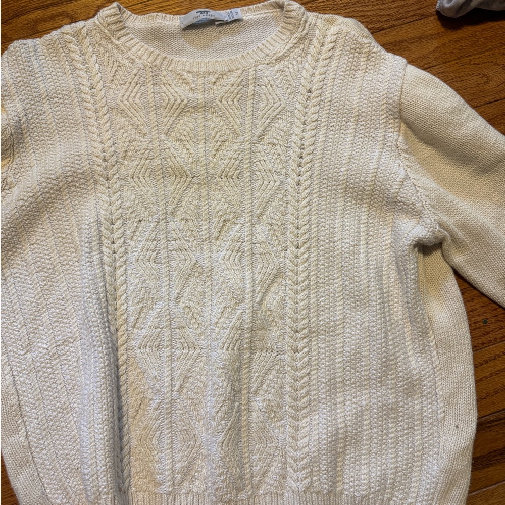 Inis Meain - Wool Cream Cable Knit Sweater - from Ireland